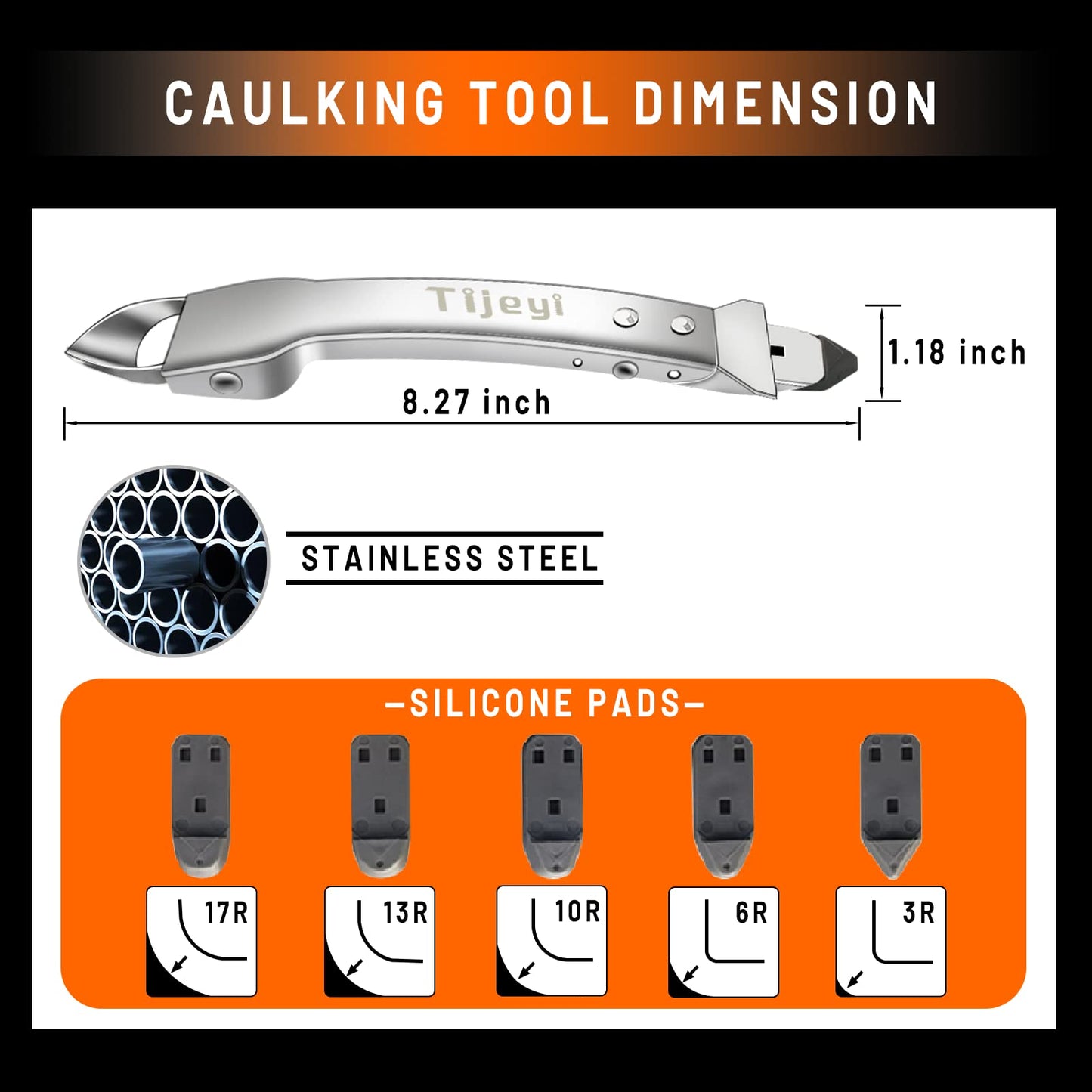 Caulking Tool Kit Stainless Steel Grout Removal Tool,4 in 1 Tile Caulk Remover Tool,Silicone Scraper Caulk Finishing Tools for Kitchen Bathroom Floor Sealant Caulking Window Sink Joint