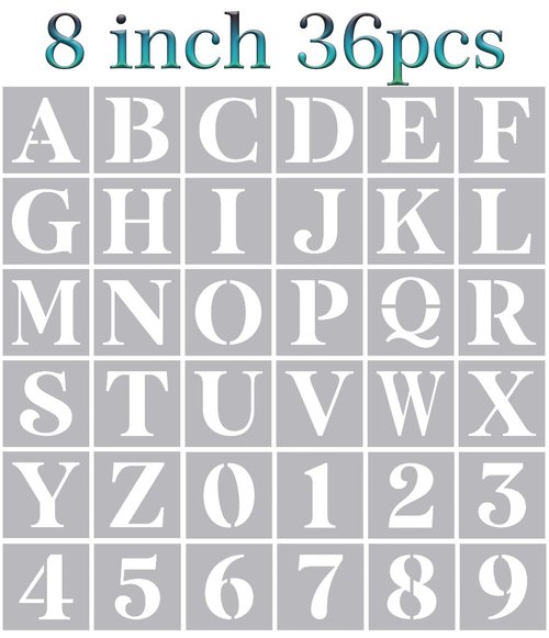 8 Inch Large Letter Stencils - Alphabet Stencils for Painting on Wood, DIY Crafts & Wall Signs