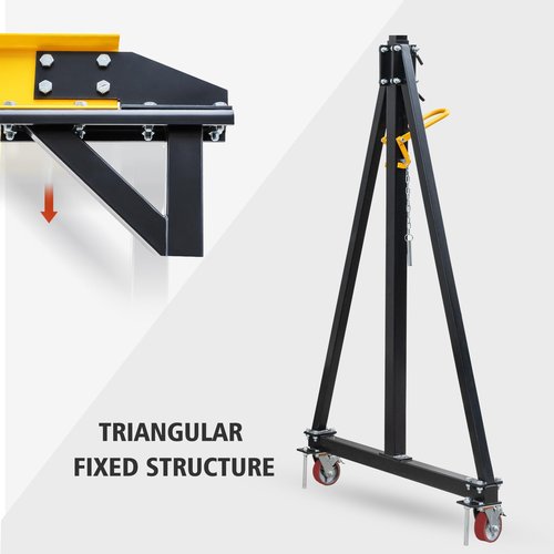 MilleLoom 2 Ton Adjustable Gantry Crane – Portable Overhead Hoist 4400 lbs Capacity, 97"–141" Height Range for Warehouse, Factory, Construction & Auto Repair