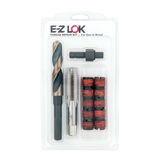 E-Z LOK EZ-329-6 Thread Repair Kit for Metal Carbon Steel Threaded Inserts 3/8-16 and Installation Tools
