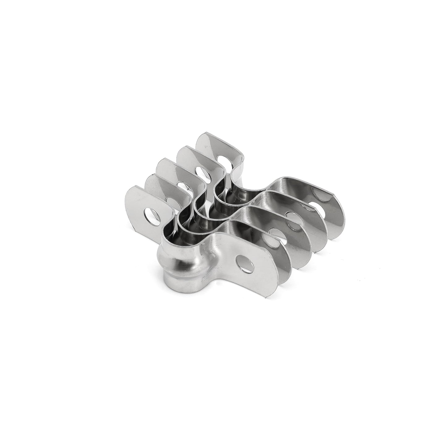 Nayciiy 25Pcs M8 304 Stainless Steel Rigid Pipe Strap Two Hole Cable Strap u Bracket Pipe Clamps Heavy Duty Pipe Fasten Holder for Tube, Pipe or Wire Cord Installation (25, 8MM（5/16" ）)