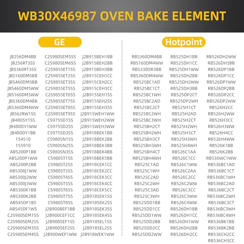 Oven Bake Element WB30X46987 Compatible with GE/Hotpoint/Kenmore – 2585W 240V, Rabbit-Ears