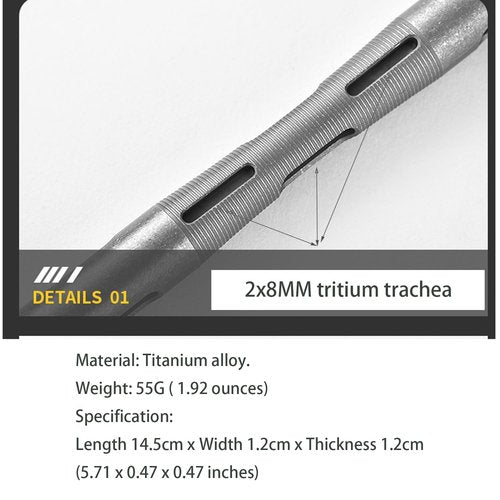 Titanium alloy pry bar EDC multifunctional outdoor tool pry bar personalized waist hanging pry bar