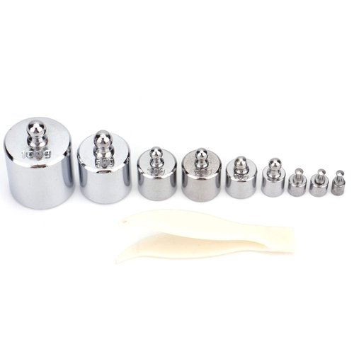 Bekith 17 Pcs Precision Weight 10mg-100g Precision Steel Calibration Weight Kit Set with Tweezers for Digital Balance Scale, Jewellery Scale