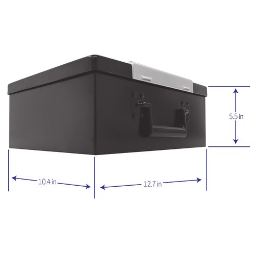 Honeywell Safes & Door Locks - Hideable Small Safe Box - Fire Resistant Document Safety Box for Home - Steel Security Digital Code Lock for Personal Items, Jewelry, Money Safe - 0.26-CU - Black - 6108