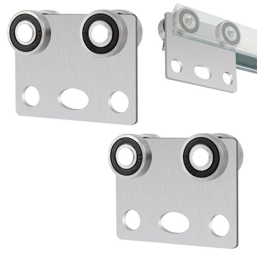 BIAXJUNY 4 Wheel Trolley Assembly Rollers, Bearing Trolley Assembly for Use with 1-5/8" Wide and All 1-5/8" or Taller Strut Channel(2 Pack)