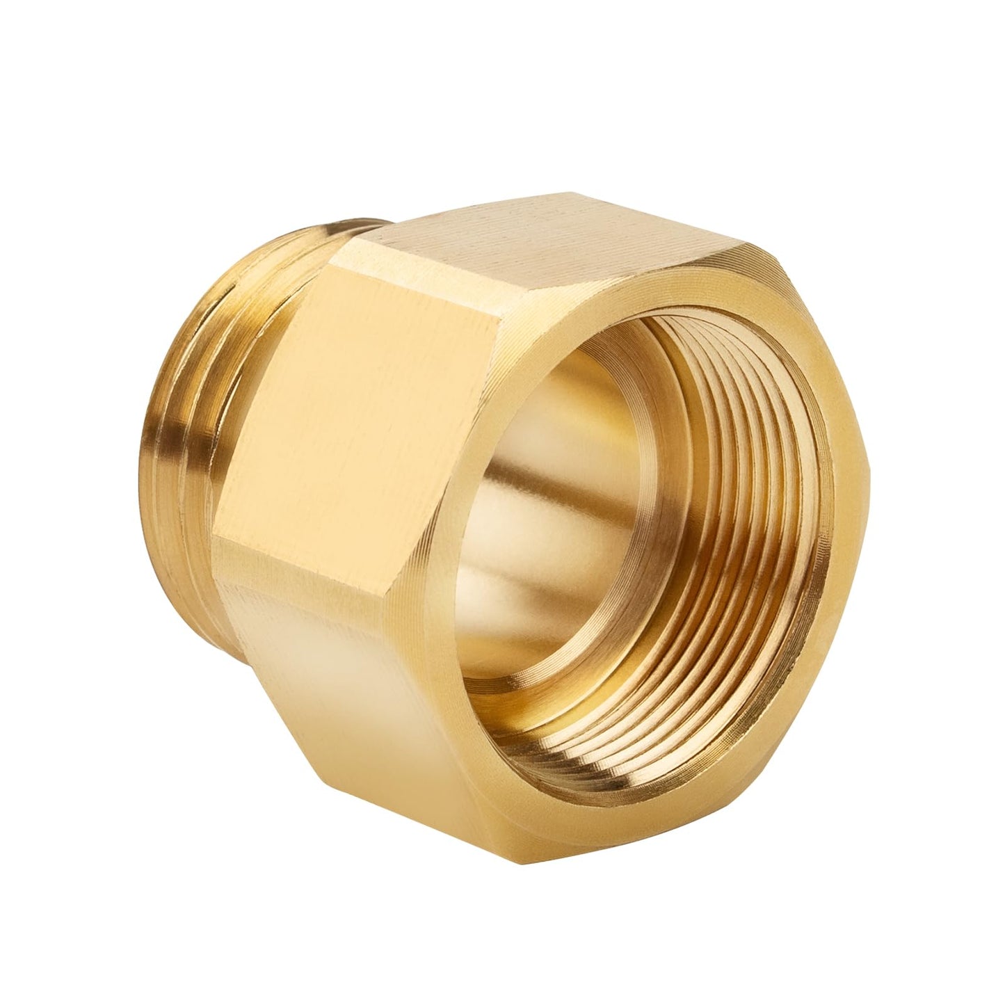 Garden Hose Bib Adapter 1-1/16" Fine Thread (Female) to 3/4 GHT Male Backflow Preventer Adapter for Standard Arrowhead Hose Bibs & Vacuum Breaker Faucet Fitting,Outdoor Faucet to Garden Hose Connector