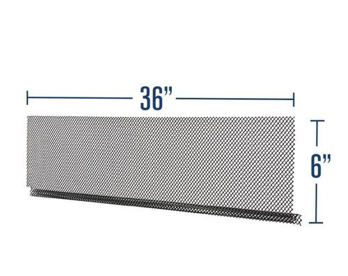 Lock-in 3 ft. Black Metal Mesh Gutter Guard for Gutter Splash Guard, Splash Block for Downspout Diverter or Splash Block, Fence Edging