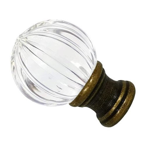 FeiYeup Brass Lamp Shade Finials Decorative Caps Knobs Glass Lamp Cresting Lighting Accessories for Table and Floor Lamps Lamp Finials