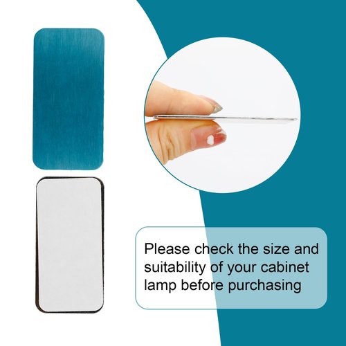 16pcs Under Cabinet Light Magnetic Strip,Adhesive Metal Plate for Magnets,Adhesive Metal Plate with Adhesive Backing(Not Magnets)