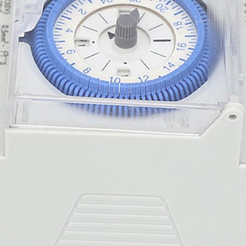 Baxnore SUL181D Mechanical Timer 24 Hours, Time Switch Relay with DIN Rail Mount, 15 Min Interval Setting for Industrial Lighting Farm Automation