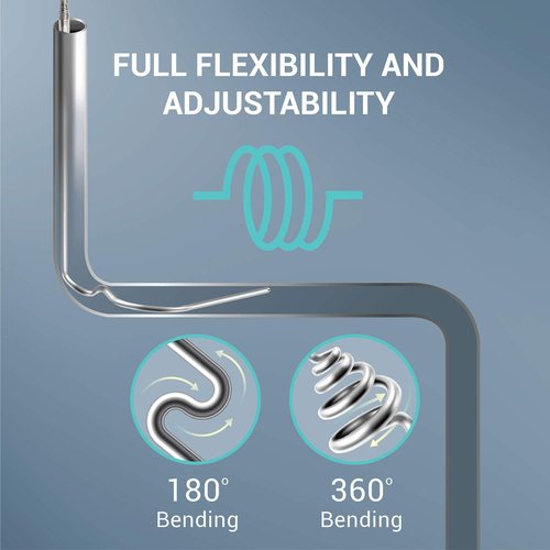 PerfectPrime TL1915SL K-Type Inconel 600 Flexible Thermocouple Temperature Sensor Probes -40~2012°F, 1.6mm / 150mm