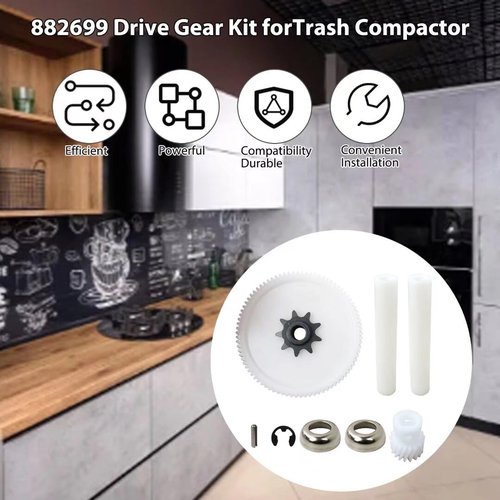 882699 (AP3122987) Trash Compactor Drive Gear Kit 14211018, 41001084, 4149667, 4154800 Replacement for KUCS03FTSS3 TRASH COMPACTORS