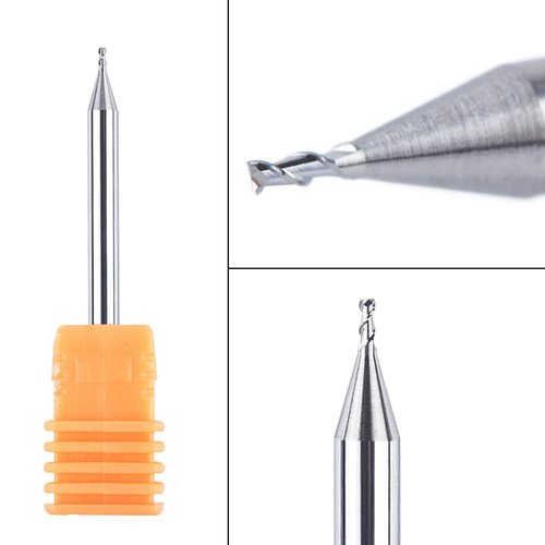 SpeTool 1/32 inch Cutting Diameter Carbide End Mill for Aluminum CNC Router Bits Set 5Pcs/Pack 1/8 inch Shank Size