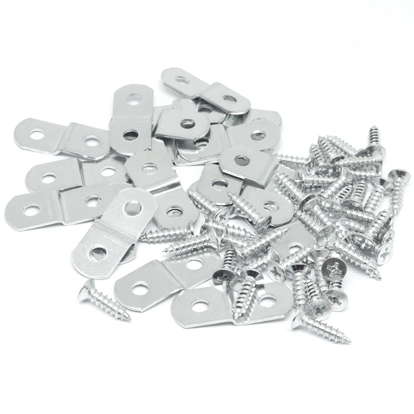 GDFYMI Offset Clips for Picture Framing, Z-Shape Canvas Mounting Clips with Mounting Hole, with Screws (20pcs, 2mm)