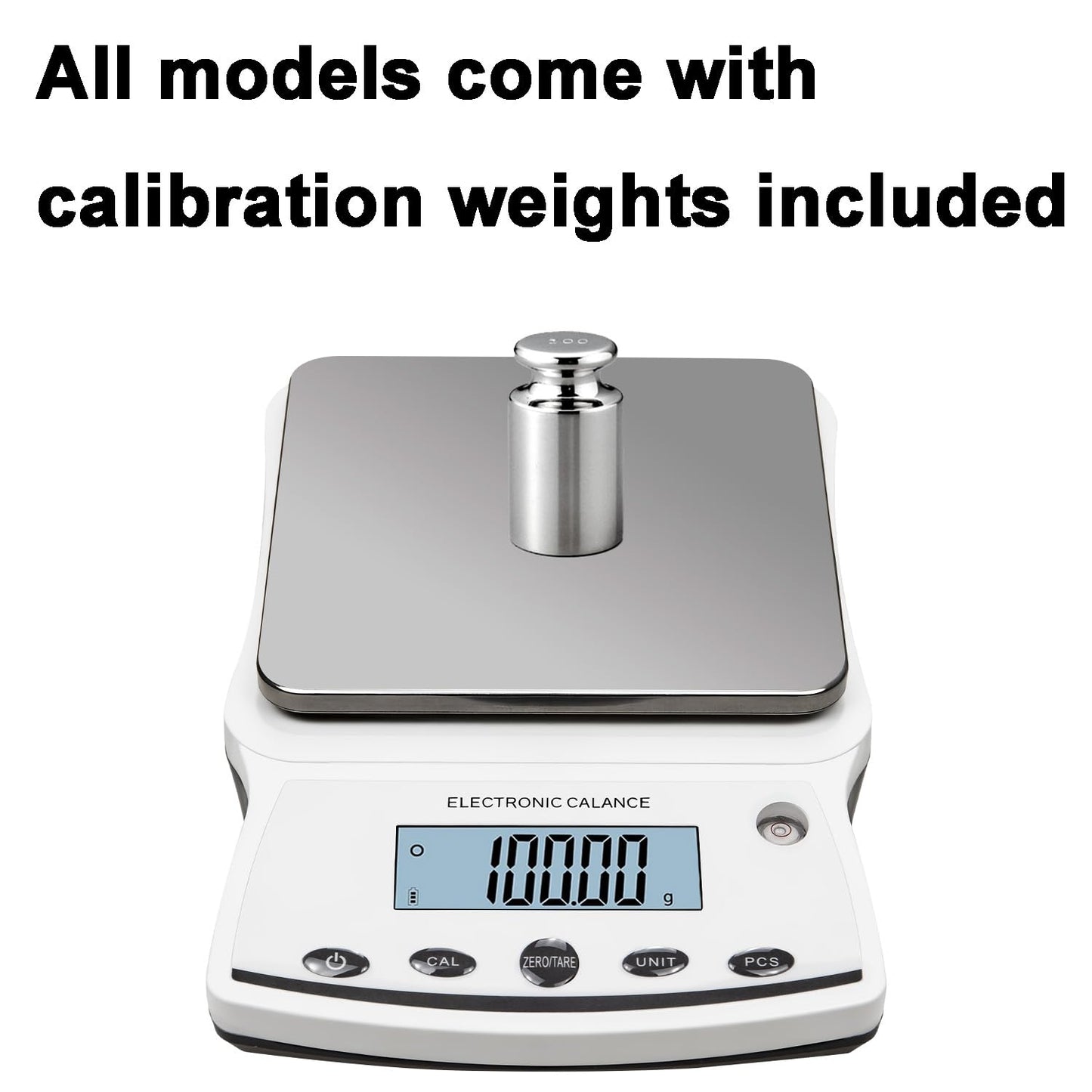 RESHY Lab Scale 5000g x 0.01g, High Precision Digital Analytical Balance with Calibration Weights, 0.01g Accuracy Scientific Gram Scale for Jewelry, Kitchen, Food, Powder, Chemical Use