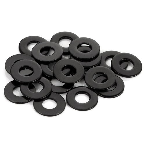 100 PCS #8 Black Flat Washer, 3/7" Outer Diameter, 304 Stainless Steel Metal Washer for Screws and Bolts