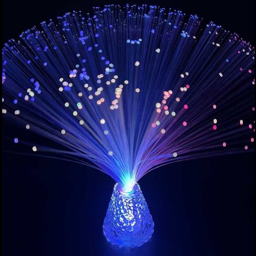 JALORDE 14 inch Fiber Optic Mood Novelty Lamps Lighting Lite with Color-Changing Crystals Base (1)