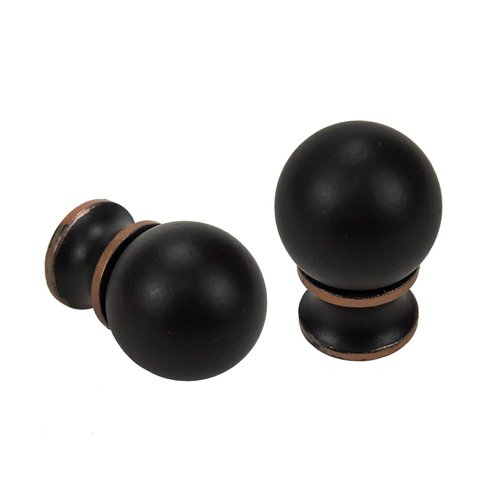 LC LICTOP Iron Lamp Finials Oil Rubbed Bronze Ball Shape for Table Lamp Shade 1.38in H x 0.95in D 2pcs