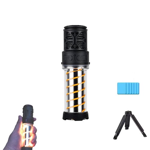 Repelix, Repelix M Pro, New Portable Integrated Camping Light with 6 Pads and a Stand, Five Adjustable Levels Lightweight Waterproof Emergency Light, USB Charing for Indoor, Backyard (Black)