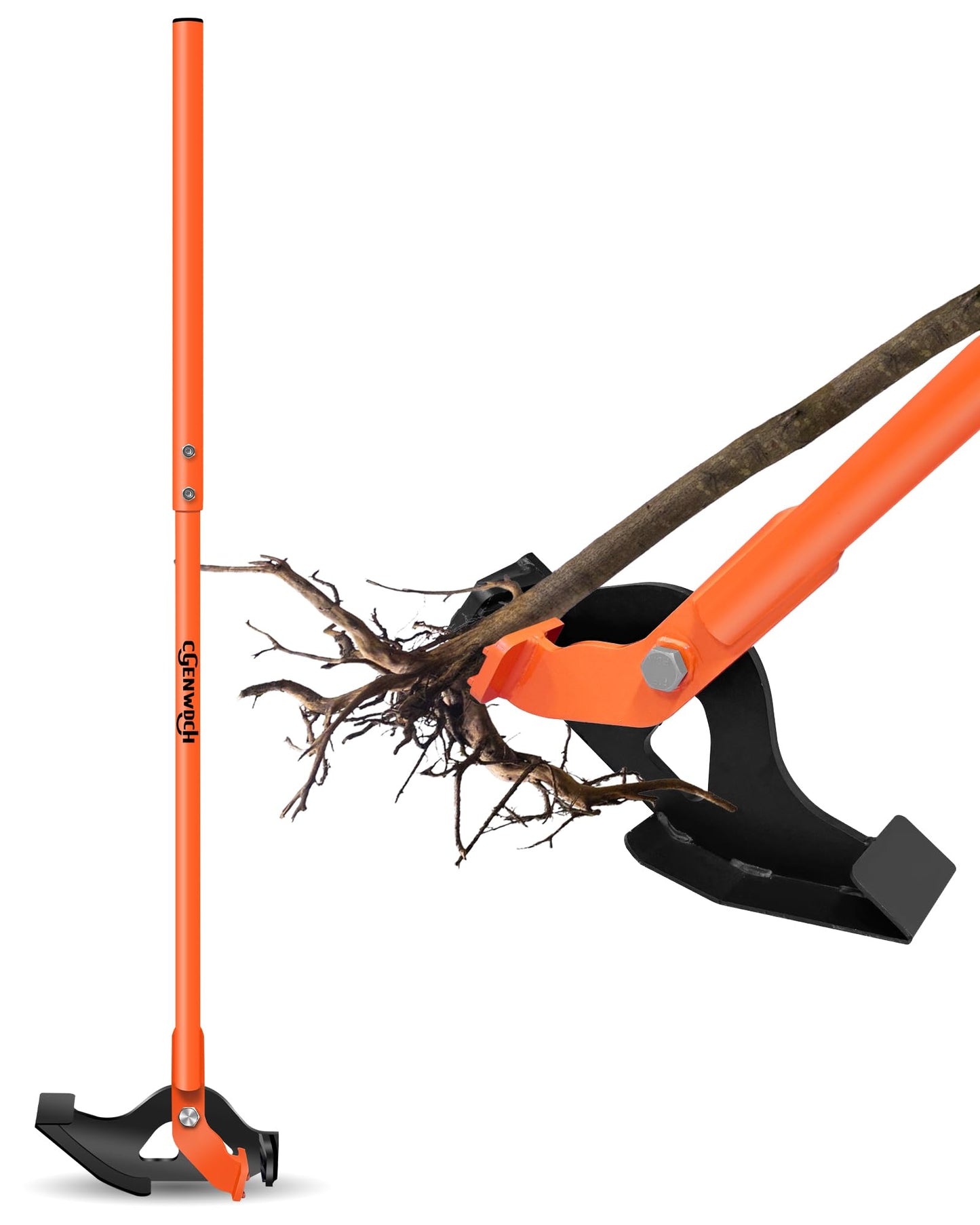 CGENWDCH Large Size Sapling Puller, Heavy-Duty High-Leverage Tree Puller Tool, Fully Uproots Woody Stems ¼ inch - 2 inches, Suitable for Trees, Shrubs, Vines and Thorns with Large Root Systems