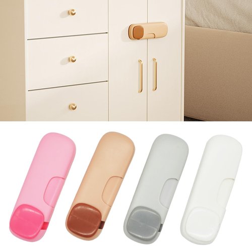 Xylionme 4 Pack Baby Proofing Cabinet Locks-Child Safety Lock, Refrigerator Drawers Lock with Strong Adhesive Tape, Kitchen System Keep Baby's Fingers Safe. (4 PCS)