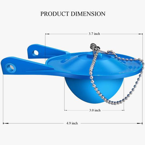 3 Inch Toilet Flapper Replacement，fit 3 Inch Opening Flush Valves Toilets，Compatible with Gerber 99-788, Lowes AquaSource: 1.28 GPF Toilets, 98923