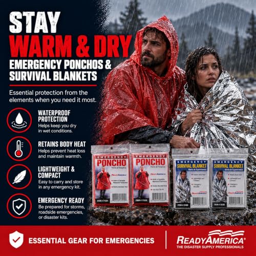 Ready America Tornado Emergency Kit for 2 Persons - 3 Day Survival Backpack