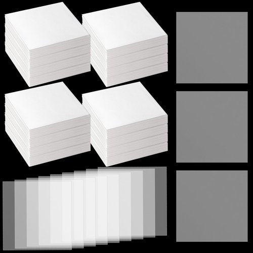 Mooliwe 2000 Pcs Cellulose Weighing Paper Sheet Laboratory Sample Weighing Paper Weigh Papers, Nitrogen Free, Non Absorbing, Non Stick, High Gloss for Scale Measurement Samples Transfer, 4 x 4 Inches