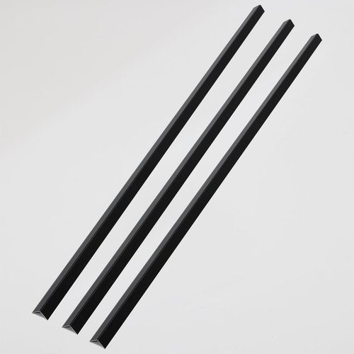 Coengwui Aluminum Corner Guards, Peel and Stick L-Shaped Molding Trim for Wall Table Door Frame Protection and Decoration (Matte Black, 3Pcs x 2.9ft x 0.8in)