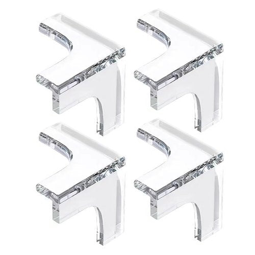 Furniture Corner Protectors, 4pcs Range Hood Corner Bumpers and Table Edge Protectors Silicone Anti-Collision Safety Guards for Furniture and Kitchen Use (Clear - B)