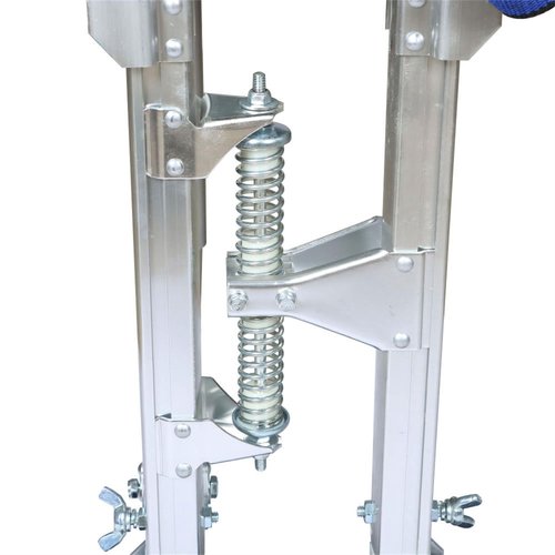 TJHSM Drywall Stilts Aluminum Alloy Stilts 18in-30in Adjustable Heights Aluminum Painters Stilts Silver for Working at High Places