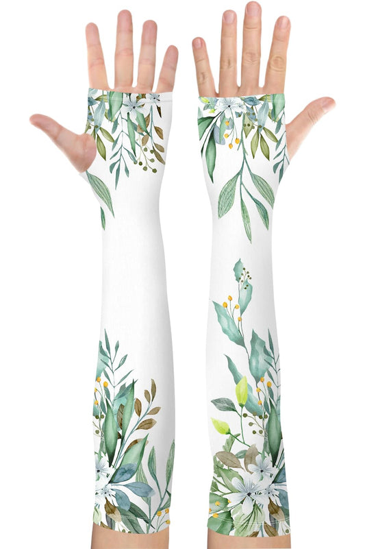 Bebila Gardening Sleeves for Women Farm UV Sun Protection Anti-Scratch Cooling Sleeves with Thumb Hole Arms Cover Outdoors (white)