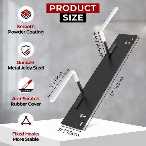 Fat Tire Bike Rack Wall Mount Garage Storage,Fat Tire Bike Storage Rack for Garage,Heavy Duty Fat Tire Bike Wall Mount Hanger Hooks Max 100lbs,Vertical Fat Tire Mountain Bike Rack(Hold 2 Bikes)