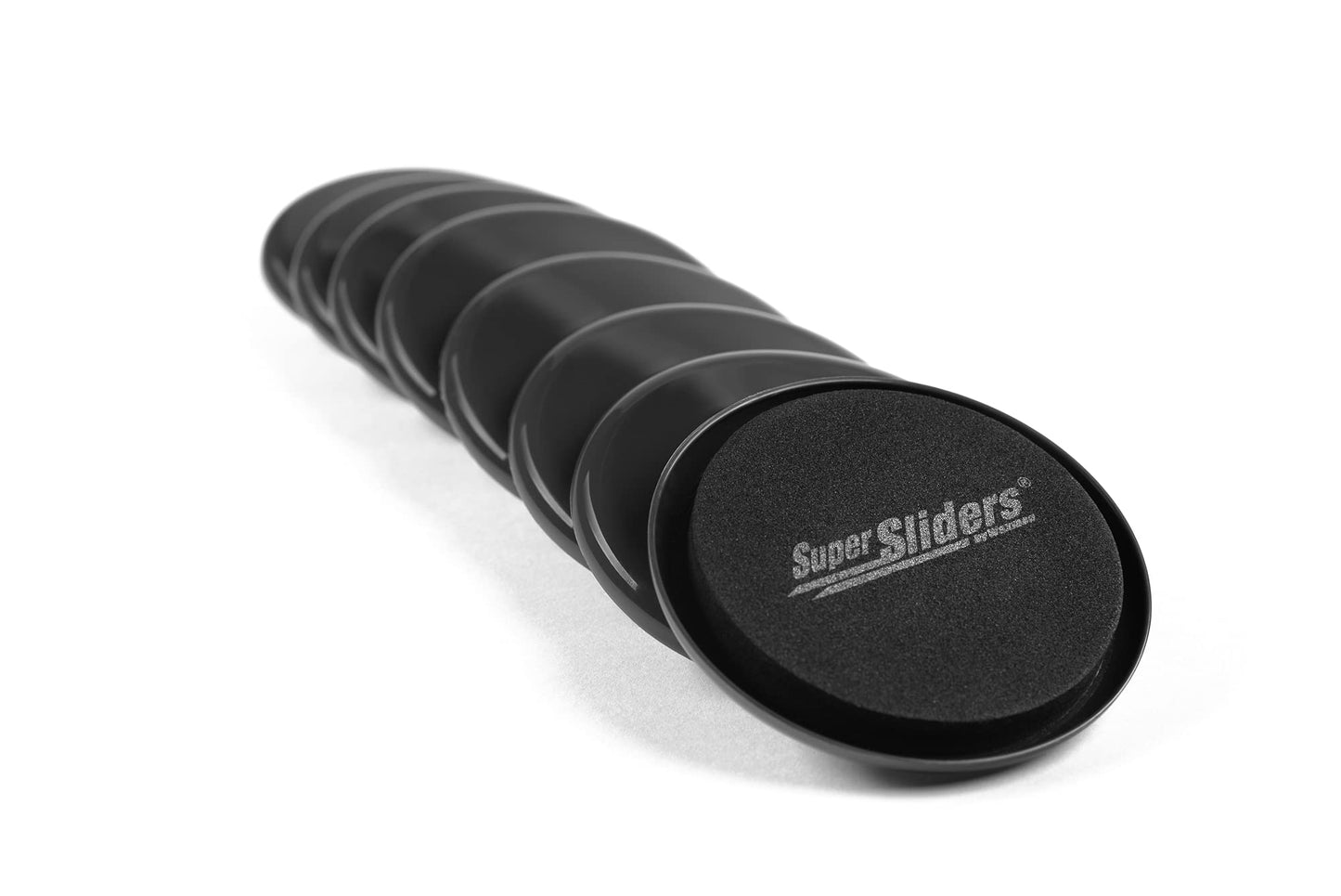 Super Sliders 3 1/2" Round Reusable Furniture Sliders for Carpet - Effortless Moving and Surface Protection, Black (4 Pack)