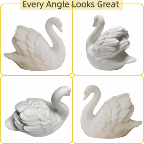 Ceramic Floor Caps,Toilet Bolt Covers Decorative,Toilet Screw Cover Caps (White Swan)