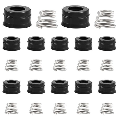 24 Pieces RP4993 Replacement Seats and Springs RP4993 Faucet Repair Seat Spring Kit, Faucet Stem Assembly Replacement Kit for Handle Faucets Repair (Black)