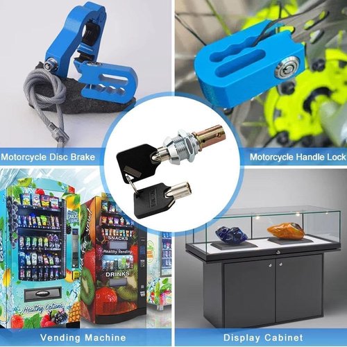 1 Set Toolbox Lock with Keys, Tubular Lock and Key Set, Tool Box Replacement, Cabinet Insert Linkage Drawer, Cabinet and Furniture Locks, Cabinet Hardware