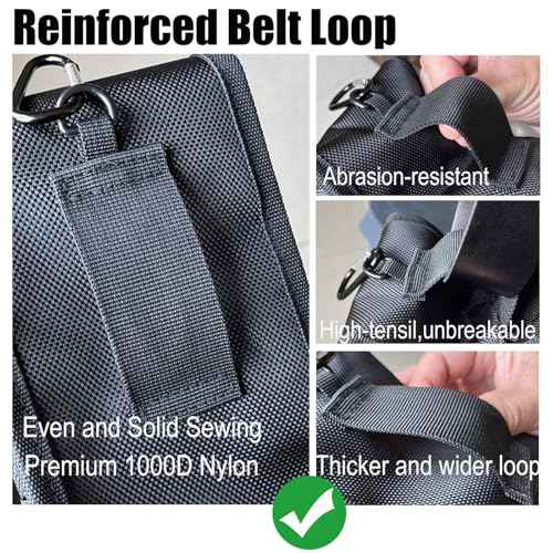 Belt Tool Pouch,Tactical Utility Pouch, Heavy-Duty Nylon EDC Multitool Organizer,Cell Phone Holder, Multi-Pockets Tool Holster Sheath Bag for Electricians Handymen Work Maintenance Dailylife Hiking