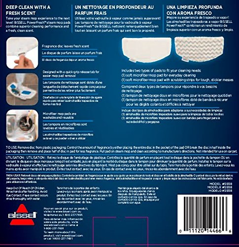 Bissell PowerFresh Steam Mop Pads & Fragrance Discs 2-pk (Design 1) for PowerFresh & Symphony