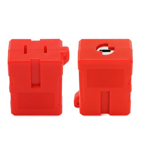Frcctre 4 Pack Electrical Cord Plug Lockout Device for Electrical Cord, Plug Locking Safety Lock Electrical Shutdown Service Fits U.S Standard 2 and 3 Pronged Plugs-2 Keys Per Lock