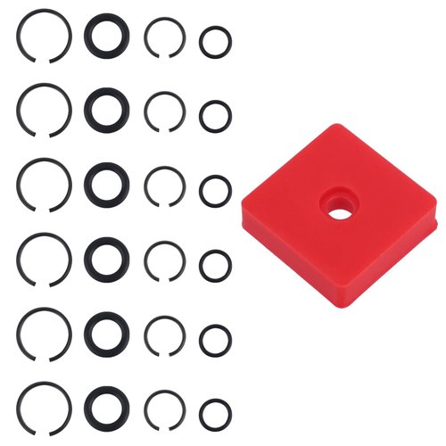 6 Sets 3/8" & 6 Sets 1/2" Impact Retaining Clip Friction Rings with O-Ring, with Retainer Ring and Anvil Installation Tool for Electric & Pneumatic Impact Wrench(Black)
