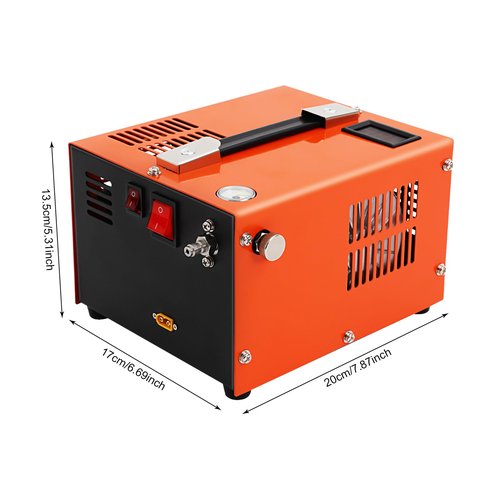 KWCWB PCP Air Compresso 4500Psi 30Mpa,12V DC/110V AC PCP Airgun Compressor,8MM Quick-Connector,for Paintball,Air Rifle, Scuba Bottle
