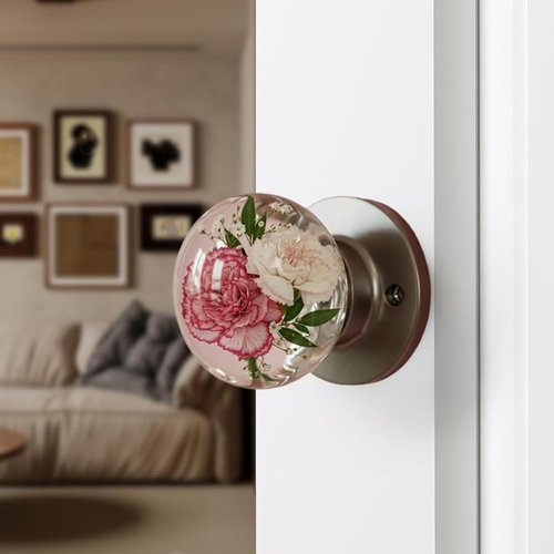 Unique Decorative Door Handle, Ribili/Solymall NatureNest Crystal Knob, Libiyi Naturenest Crystal Knob,NatureNest CrystalKnob, Artistic Unique Knobs for Modern/Classic Bedrooms (D)