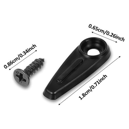 100 Pcs Picture Frame Clips Black Picture Frame Backing Clips Flat Picture Frame Hardware Backing Clips Turn Button Fasteners with 100 Pieces Screws for Hanging Artwork Gift Box Decoration Box
