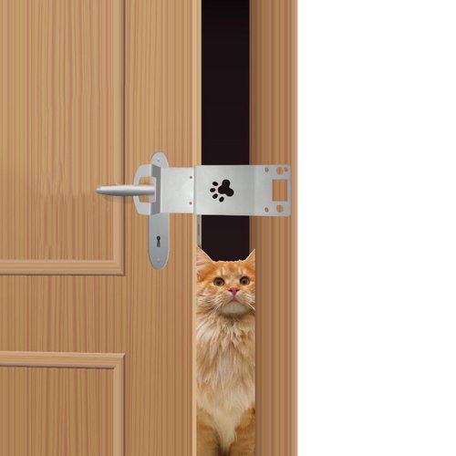 Cat Door Strap and Latch Accessory, Portable, for Keeping Dogs and Kids Out of Rooms Sturdy, Easy to Install Pet Door Holder