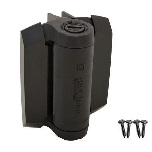D&D Technologies TCHD1AL2S3BTS TruClose Heavy Duty Gate Hinges, for Self Closing Metal Gates up to 154 Pounds, with Alignment Legs, for Square Gate Frame and Post, Black, 2 Count