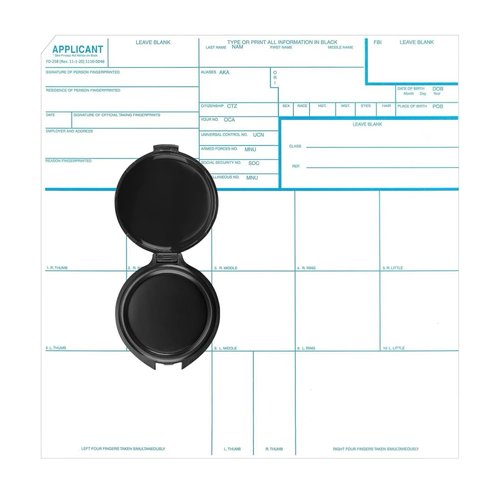 ZHUKEYONG Fingerprint Kit FD-258 Cards, Reusable Ink Pad and Instructions,11-1-20 Newest Version-18 Pack