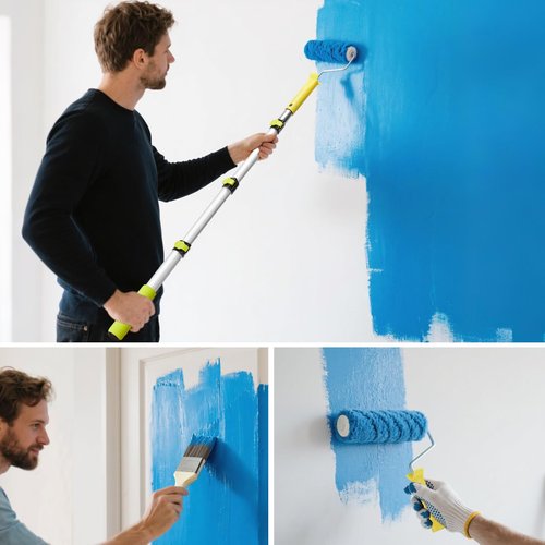 Koalafast Paint Roller Kit-29 Piece Paint Set with 40" Extension Pole,9"4" Paint Rollers,Paint Brushes,Tray,Painting Supplies for Home Interior & Home Improvement