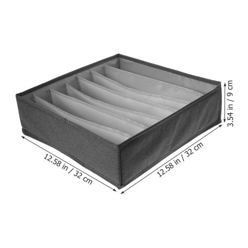 FUNNETOYU Underwear Drawer Organizer and Divider Storage Box for Clothes Socks and Lingerie Compartment Design for Closet and Dresser Grey Organizer for Efficient Home Organization
